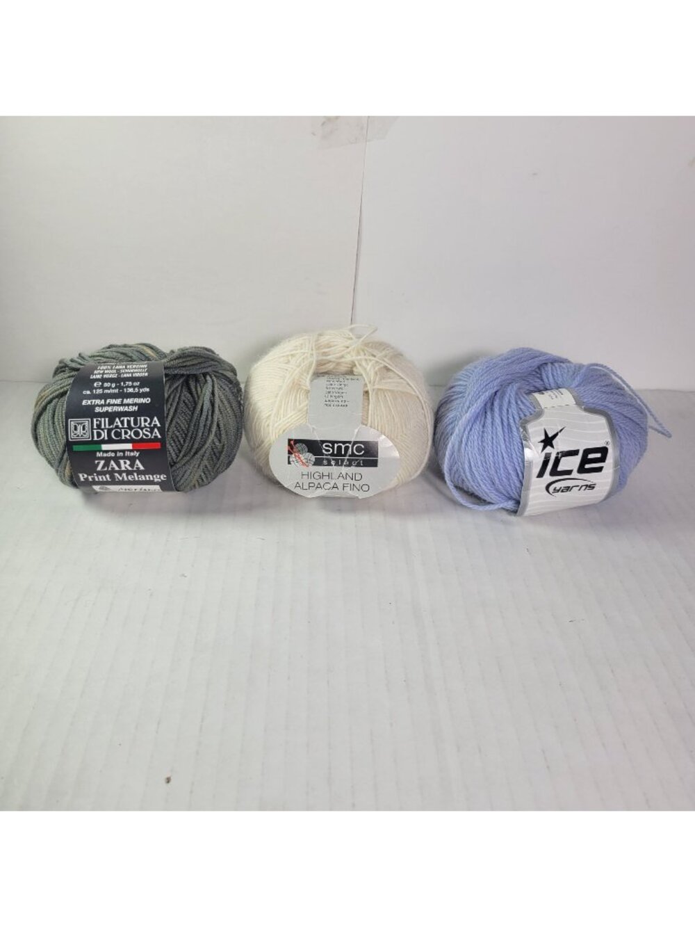 Mixed Lot Ice Yarns, Filatura Di Crosa Wool & SMC Alpaca Blend Discontinued Yarn